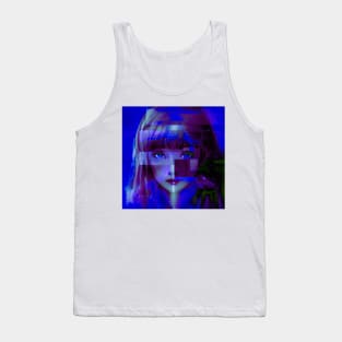 Shell - Glitch Art Portrait Tank Top